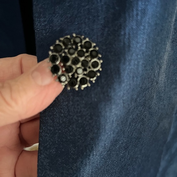 Adrianna Papell Blue Cropped Jacket Blazer/Top, size 14W - Picture 10 of 11